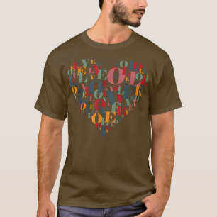 Love Heart Colourful T-Shirt