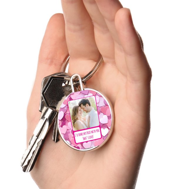 Love Heart Confetti Share My Fries Key Ring (Creator Uploaded)