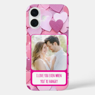 Love Heart Confetti When You're Hangry iPhone 16 Case