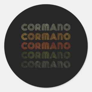 Love Heart Cormano Tee Grunge Vintage Style Black  Classic Round Sticker