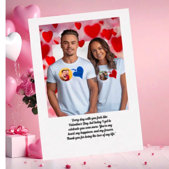 Love Heart  Couple Photo Message Valentines Card  (Creator Uploaded)
