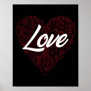 Love Heart Couples Boyfriend Girlfriend Valentine´ Poster