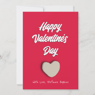 Love Heart Crimson Red Valentine's Day Holiday Card
