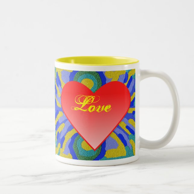 Love heart cute Valentine's day mug design (Right)