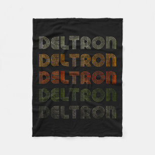Love Heart Deltron Tee Grunge Vintage Style Black Fleece Blanket