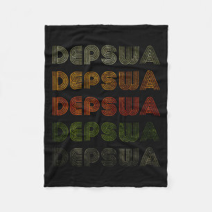 Love Heart Depswa Tee Nge Vintage Style Black Deps Fleece Blanket