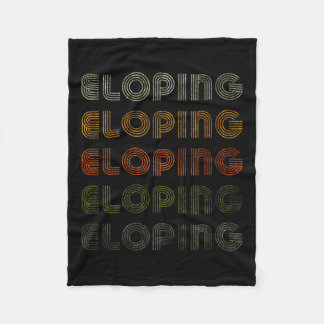 Love Heart Eloping Tee Grunge Vintage Style Black  Fleece Blanket