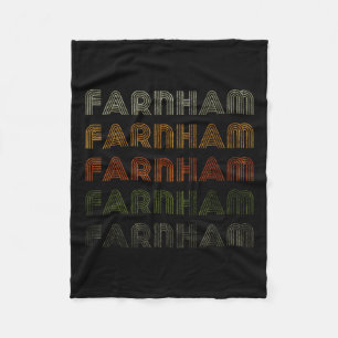 Love Heart Farnham Tee Grunge Vintage Style Black Fleece Blanket
