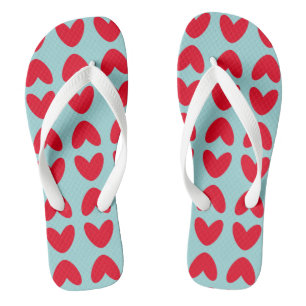 Love Heart Flip Flops Beach Footwear