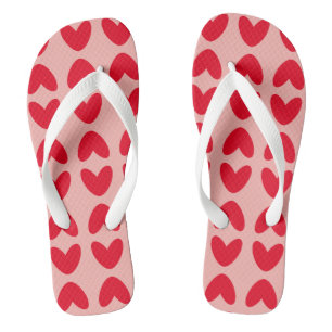 Love Heart Flip Flops Beach Footwear