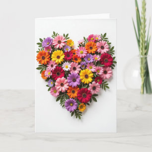 Love Heart Flower Card