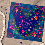 Love Heart Flowers Blue Pretty Inspirivity Jigsaw Puzzle<br><div class="desc">Fun Inspiring Whimsical Love Floral Heart Puzzle – vibrant, whimsical, and stylish Inspirivity artwork created to inspire you while working on this colourful puzzle. A fun gift for Valentine’s Day and perfect for a retired person. Immerse yourself in the vibrant colours and love theme jigsaw puzzle. . Elevate your relaxation...</div>