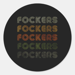 Love Heart Fockers Tee Grunge Vintage Style Black Classic Round Sticker
