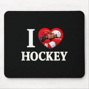 Love Heart Gay Hockey Unhinged Gay Pride Parade Mouse Pad