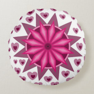 LOVE HEART GIFT WIFE HUSBAND FRIEND ROUND PILLOW