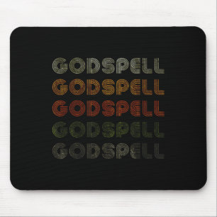 Love Heart Godspell Tee Grunge Vintage Style Black Mouse Pad