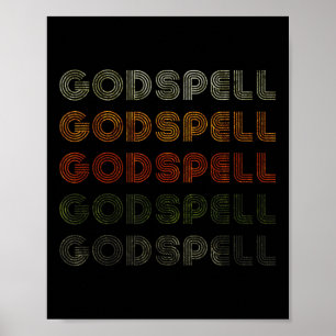 Love Heart Godspell Tee Grunge Vintage Style Black Poster