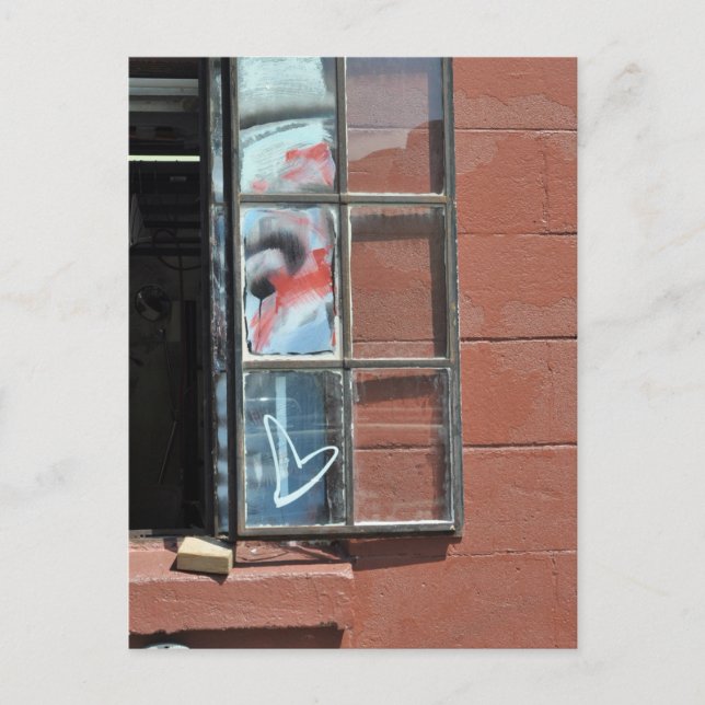 Love heart graffiti postcard (Front)