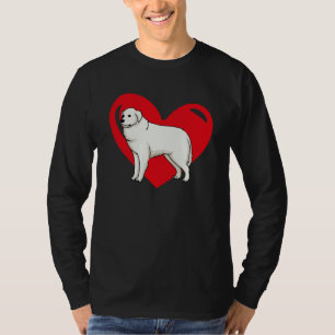 Love Heart Graphic Valentine's Day Great Pyrenees T-Shirt