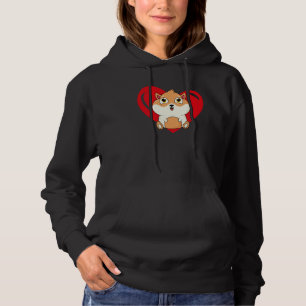 Love Heart Graphic Valentine's Day Guinea Pig Boys Hoodie