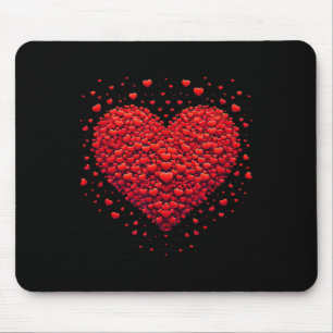 Love Heart Graphic Valentine's Day Valentine Women Mouse Pad