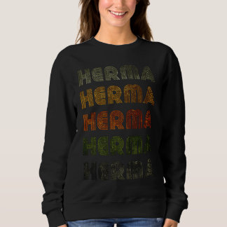 Love Heart Herma GrungeVintage Style Black Herma Sweatshirt