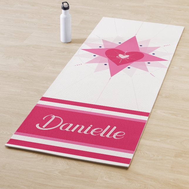 Love Heart Illustration Yoga Mat (In Situ)