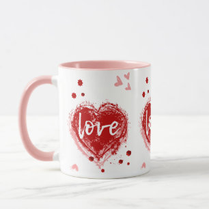 Love Heart In Red Valentine's Day Mug
