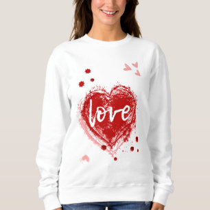 Love Heart In Red Valentine's Day Sweatshirt