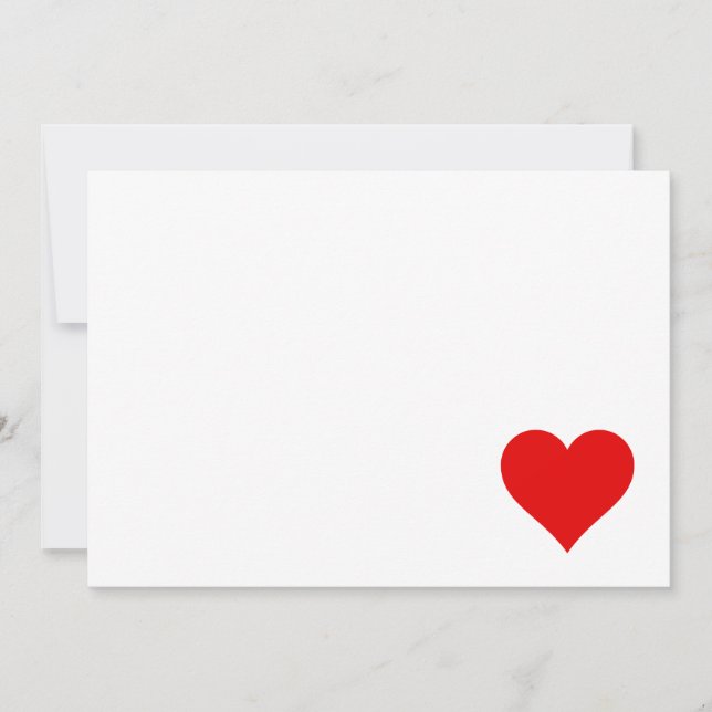 Love - Heart Invitation Card (Front)