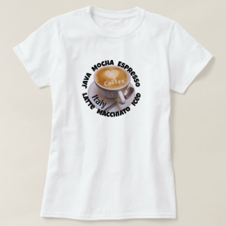 Love Heart Italy Cappuccino Coffee Cup Mug T-shirt