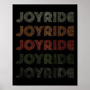 Love Heart Joyride Tee Grunge Vintage Style Black Poster