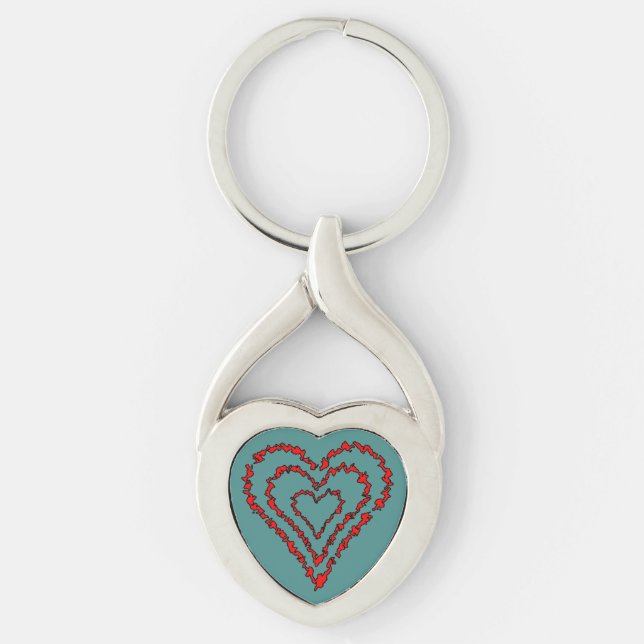 Love Heart Key Ring (Front)
