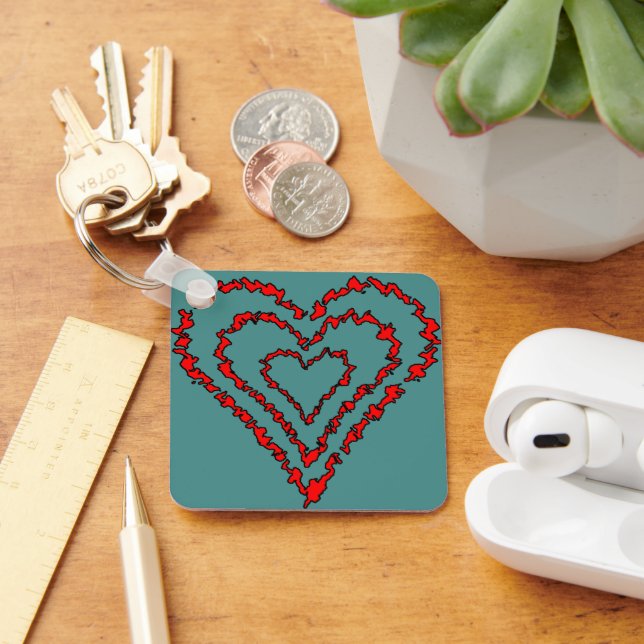 Love Heart Key Ring (Desk)