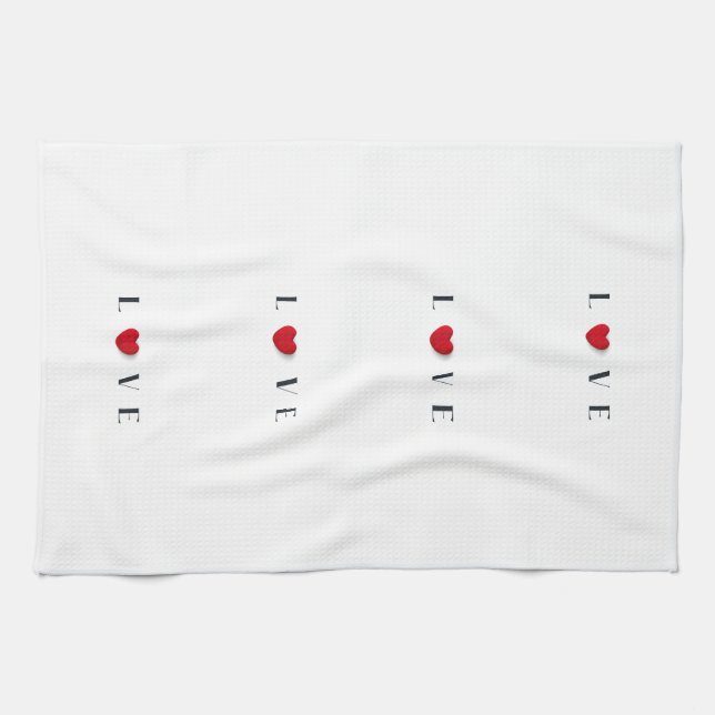 Love Heart Kitchen Towel (Horizontal)
