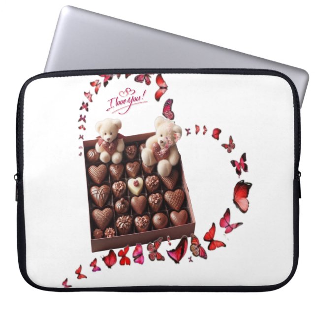 Love Heart  Laptop Sleeve (Front)