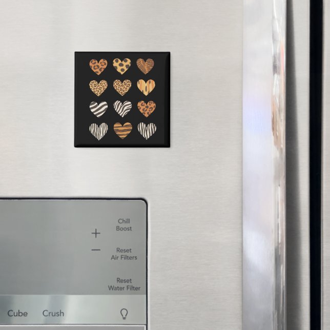 Love Heart Leopard Cute Valentine's Day  Magnet (In Situ (Fridge))