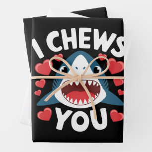 Love Heart Leopard Cute Valentine's Day  Wrapping Paper Sheet