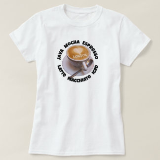 Love Heart London Cappuccino Coffee Cup Mug T-shir T-Shirt