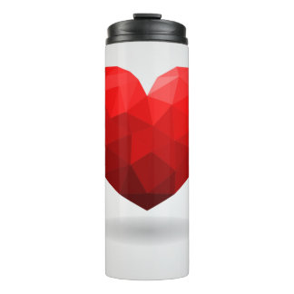 Love heart low poly valentine thermal tumbler