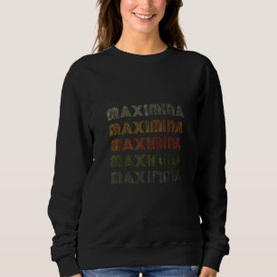 Love Heart Maximina GrungeVintage Style Black Maxi Sweatshirt