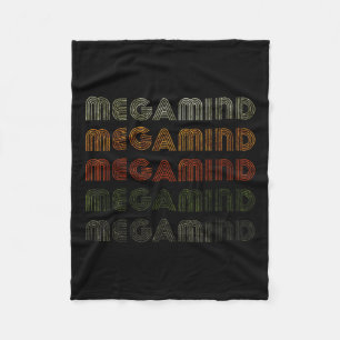 Love Heart Megamind Tee Grunge Vintage Style Black Fleece Blanket