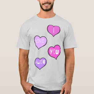 Love heart men's t-shirts