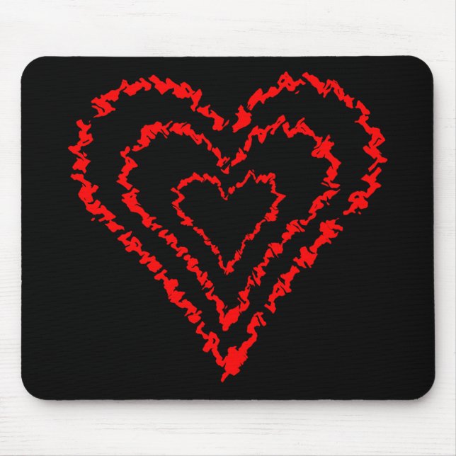 Love Heart Mouse Pad (Front)