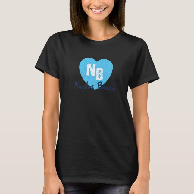 Love Heart Nb Naples Beach Fl Love Naples Florida  T-Shirt (Front)