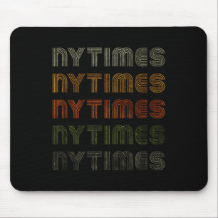 Love Heart Nytimes Tee Grunge Vintage Style Black Mouse Pad