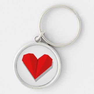 Love Heart Origami Vector Illustration Key Ring