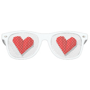 Love Heart Origami Vector Illustration Retro Sunglasses