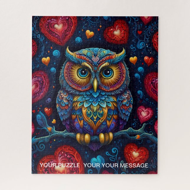 Love Heart Owl  Jigsaw Puzzle (Vertical)