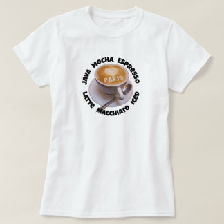 Love Heart Paris Cappuccino Coffee Cup Mug T-shirt